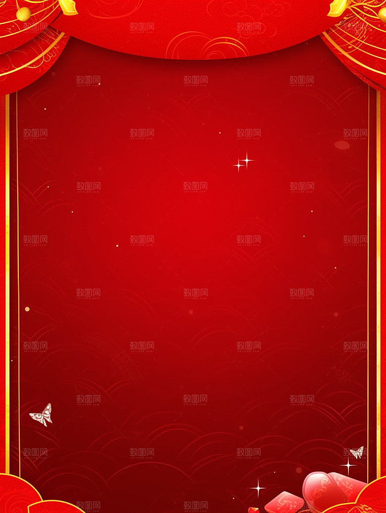 新春新年UI元素背景图
