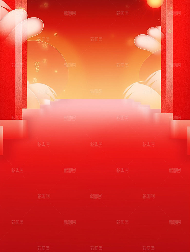 新春新年喜庆背景图