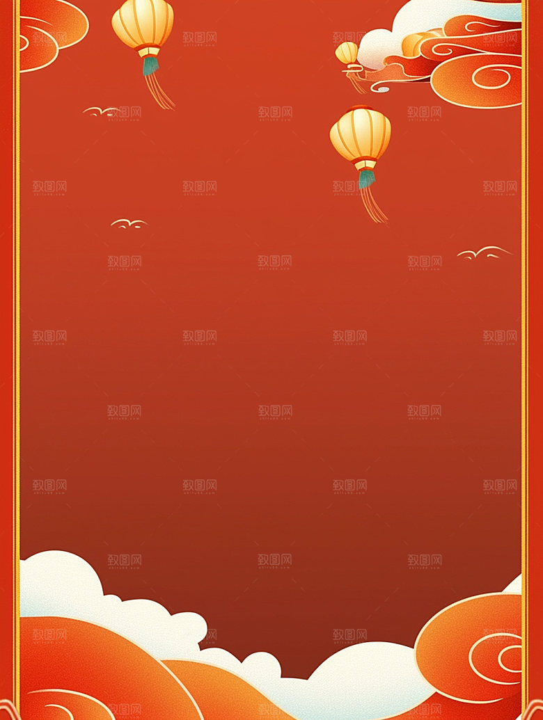 新春春节UI元素背景图
