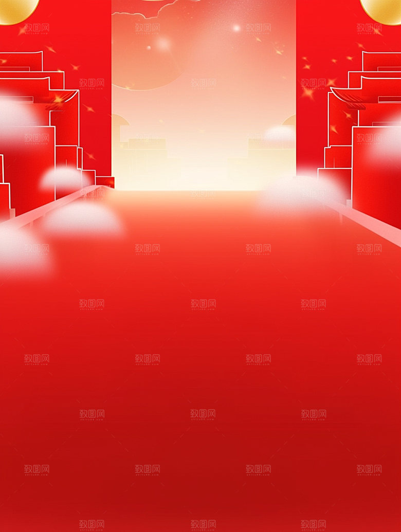 新春UI元素福利背景图