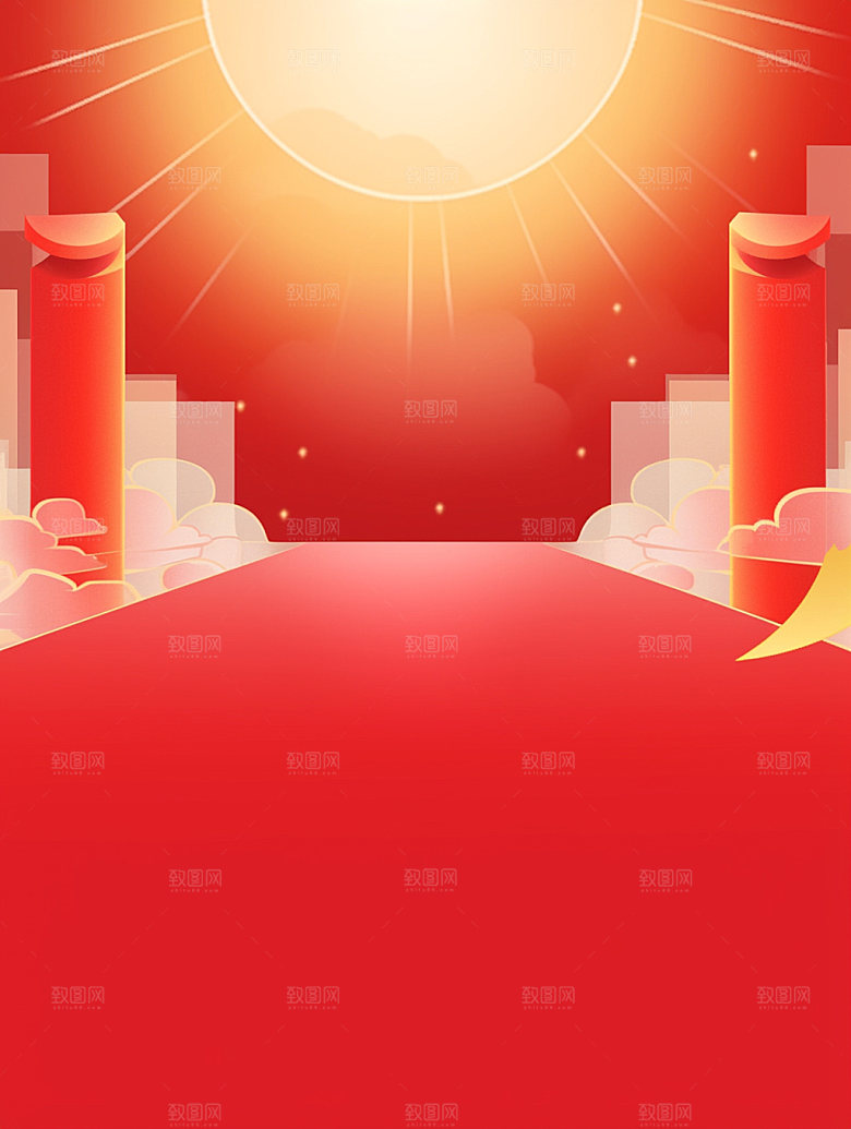 新春春节红色背景图