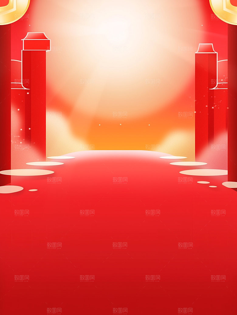 新春促销新年背景图