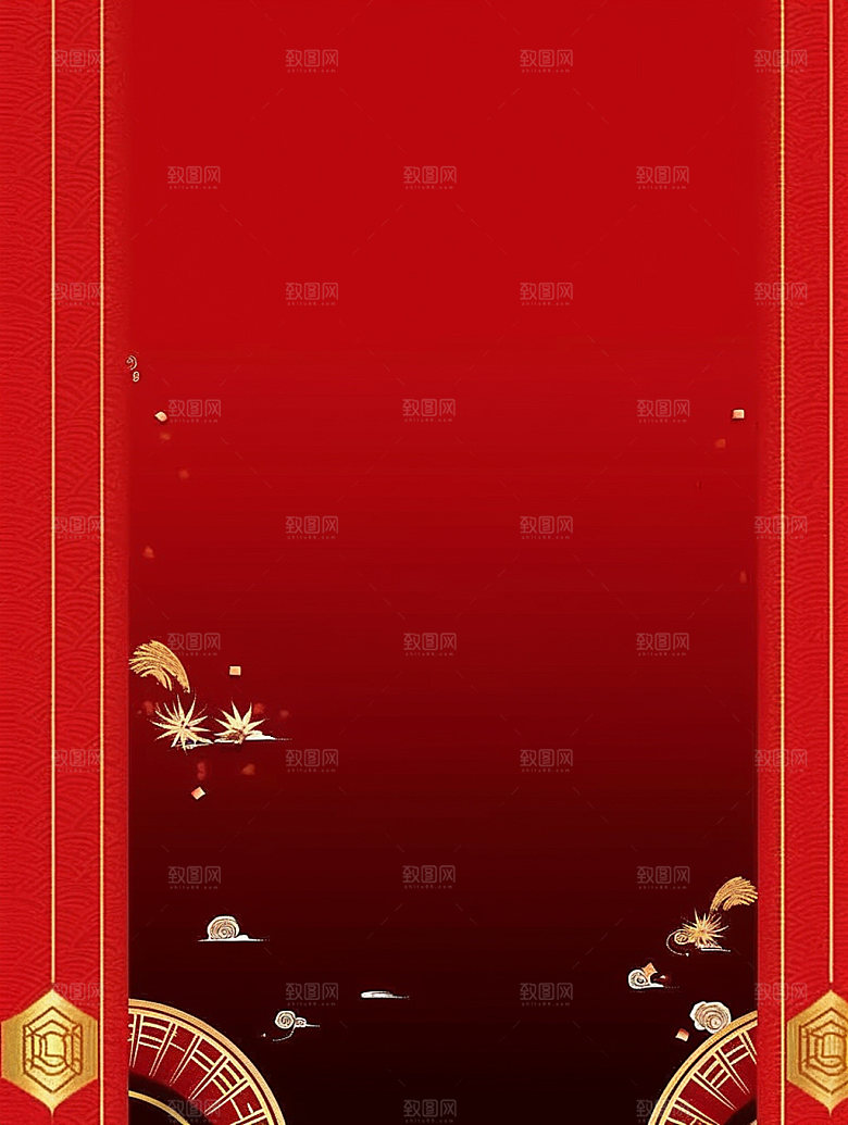 新春UI元素喜庆背景图