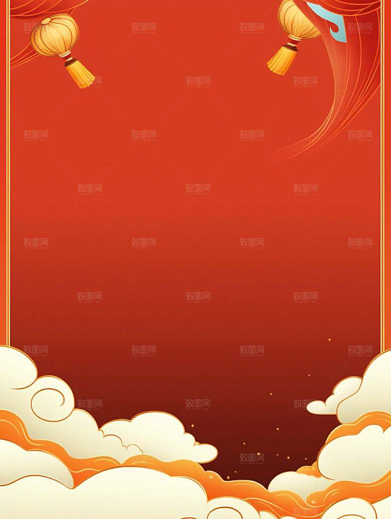 新春UI元素弹窗背景图