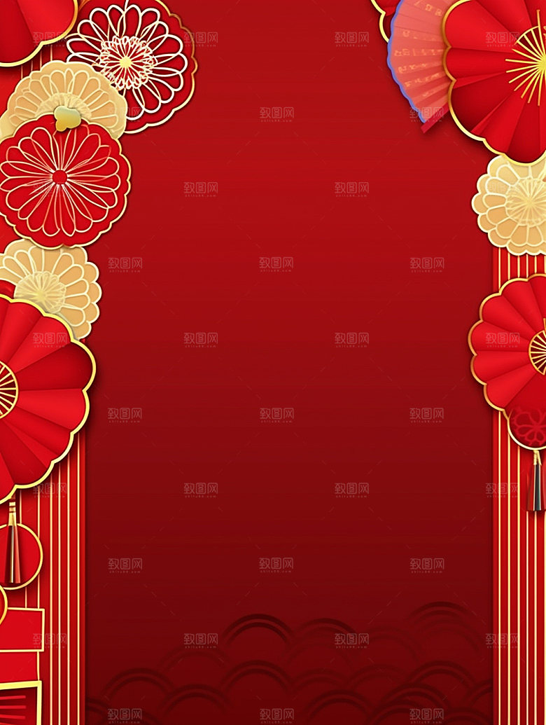 新春促销喜庆背景图