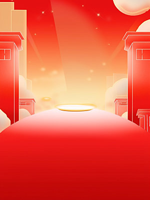 新春中国年UI元素背景图