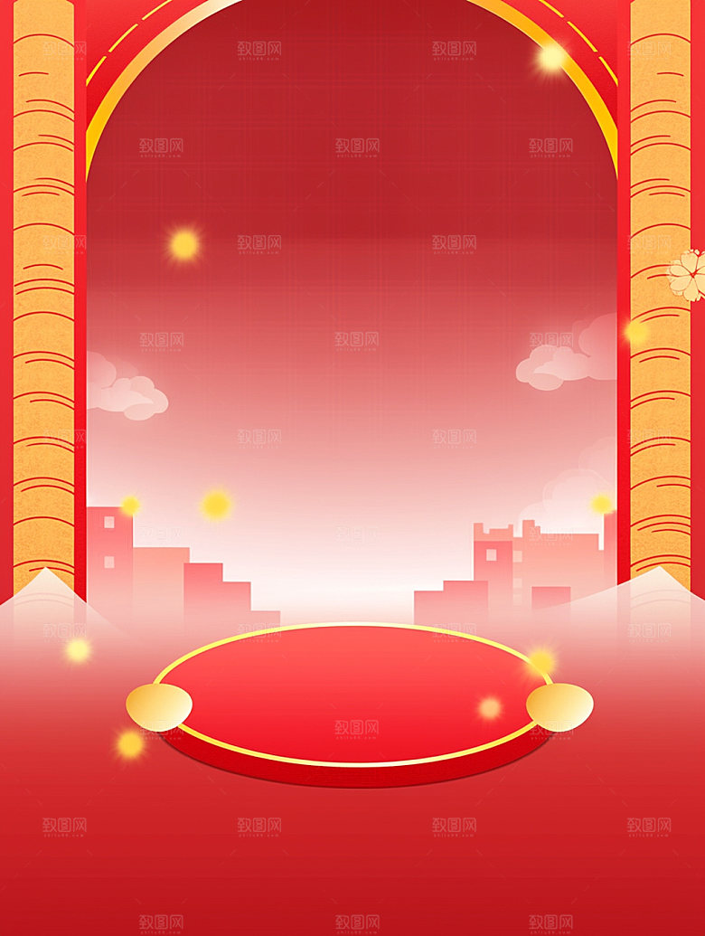 新春福利喜庆背景图