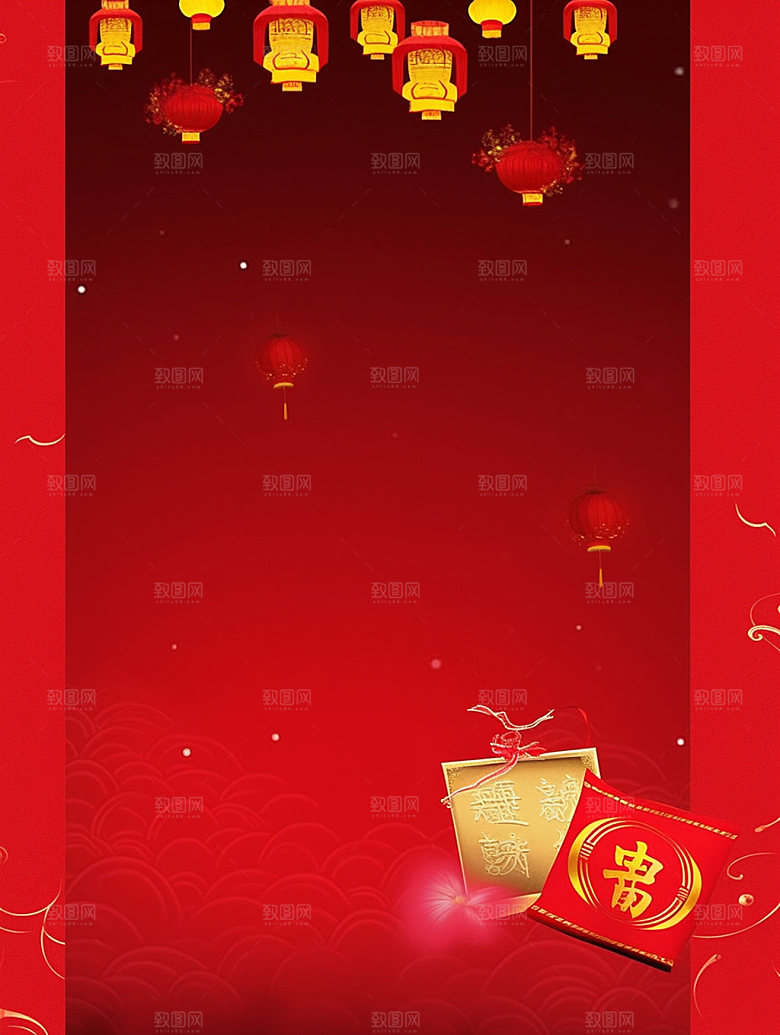 新春春节促销背景图