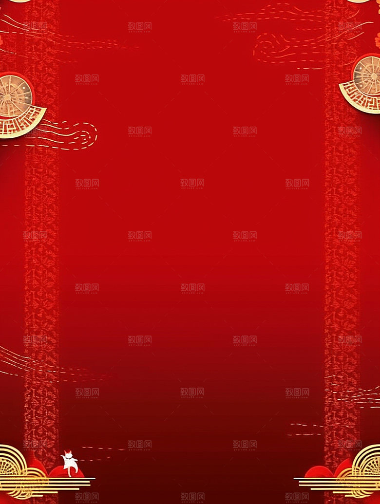 新春UI元素喜庆背景图