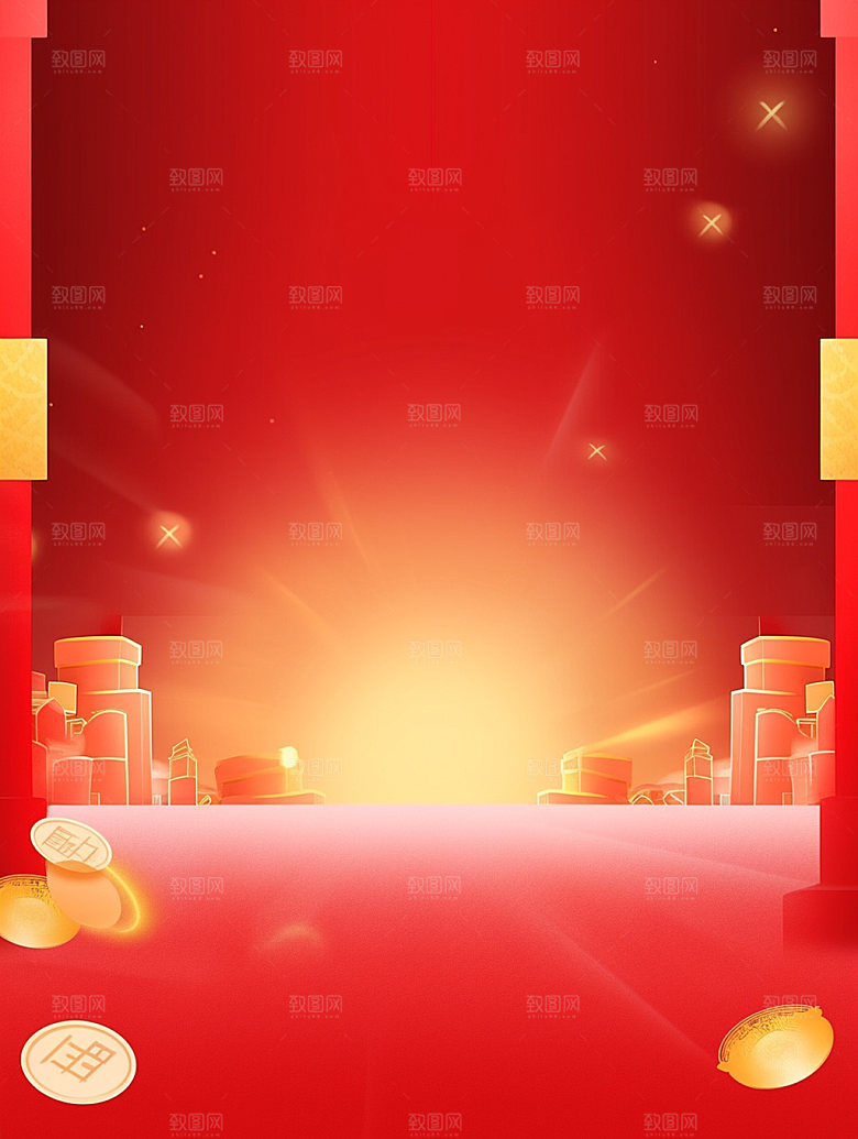 新春中国年新年背景图