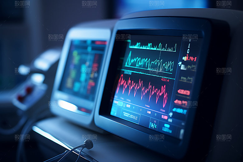 心电图医疗检查诊断效果图