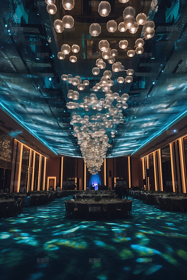 星空婚礼场景设计酒店婚礼效果图