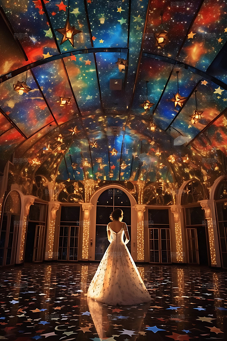 星空婚礼酒店婚礼浪漫效果图