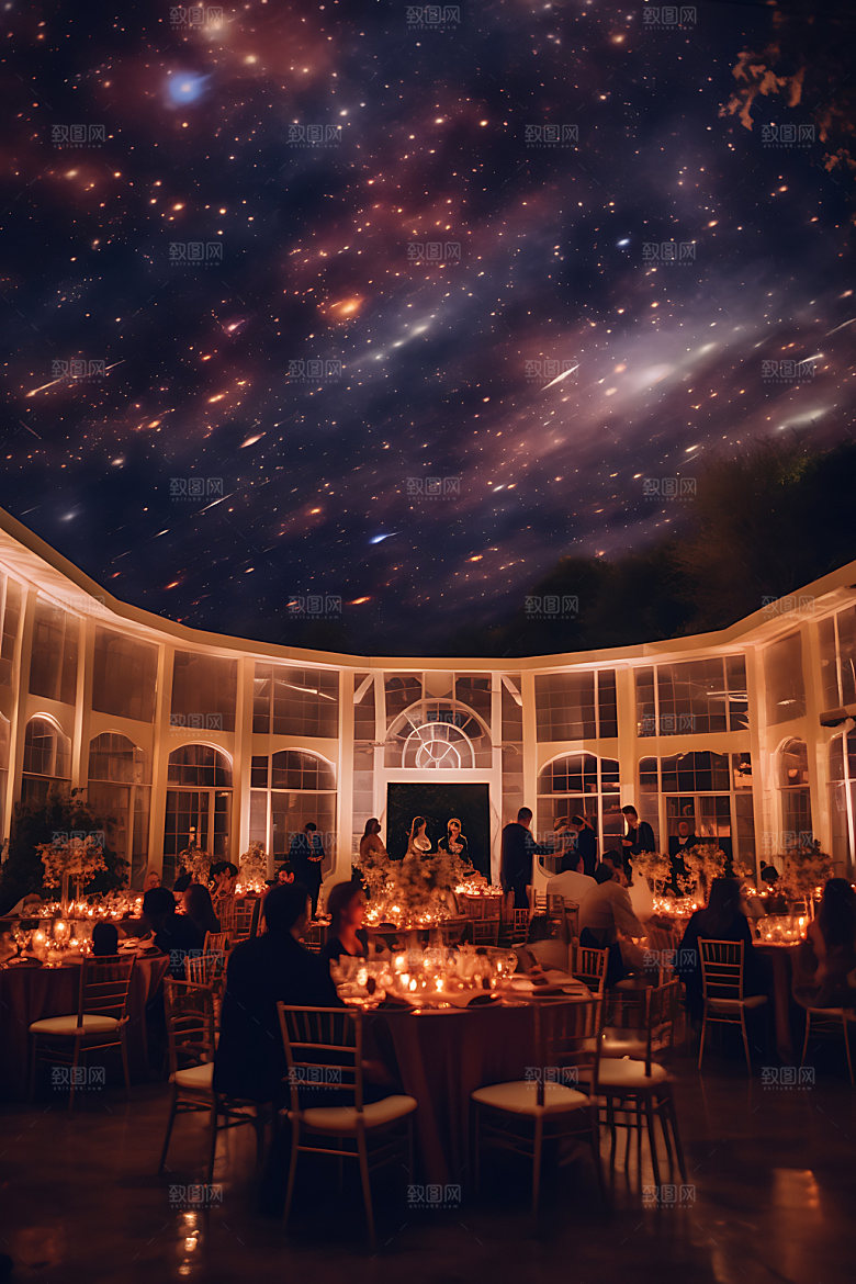 星空婚礼场景设计高清效果图