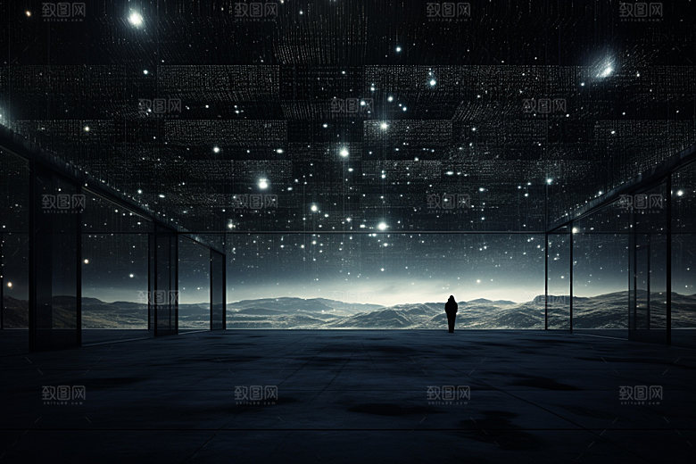 星空夜空星穹摄影图