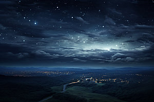 星空夜晚夜空摄影图