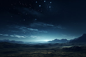星空星穹风景摄影图