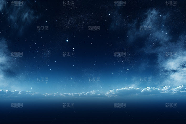 星空夜晚高清摄影图