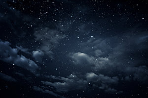 星空夜晚风景摄影图