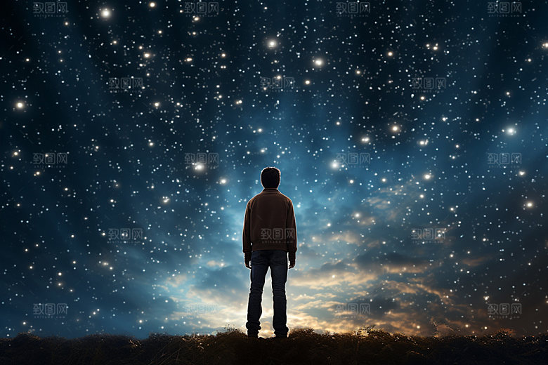 星空夜空高清摄影图