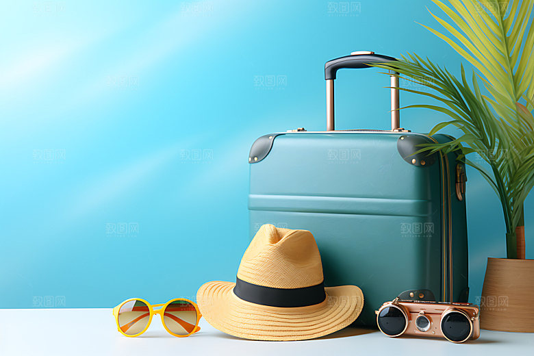 行李箱旅行箱模型效果图