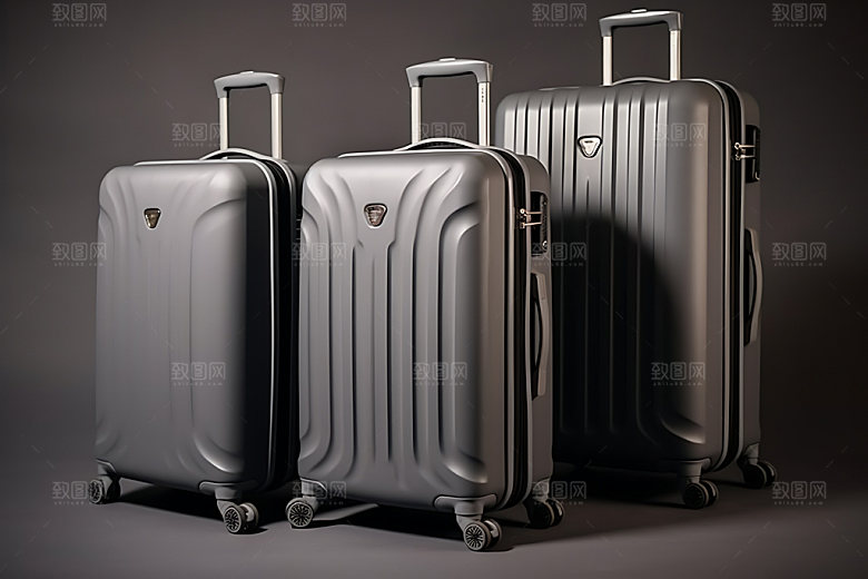 行李箱旅行箱拖箱效果图