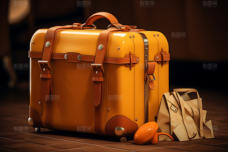 行李箱拖箱旅行箱效果图