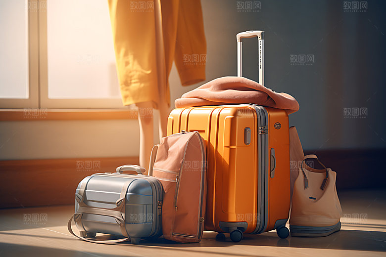 行李箱商品模型效果图