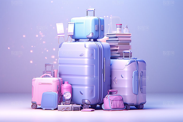 行李箱模型商品效果图