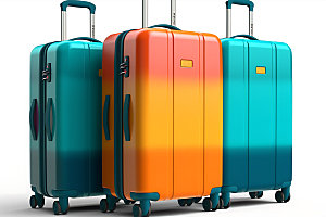 行李箱旅行箱模型效果图