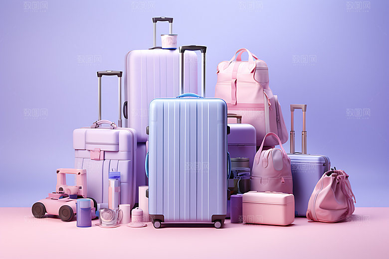 行李箱箱包商品效果图