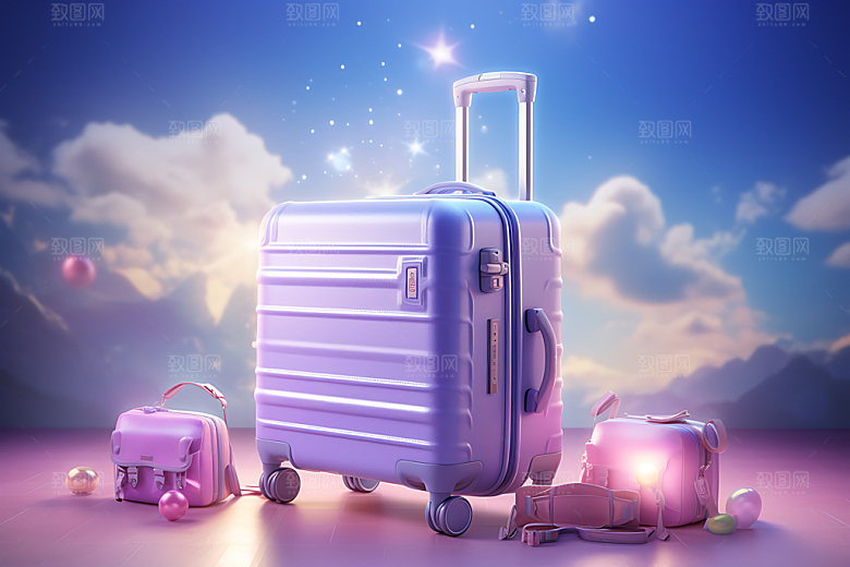 行李箱电商产品效果图
