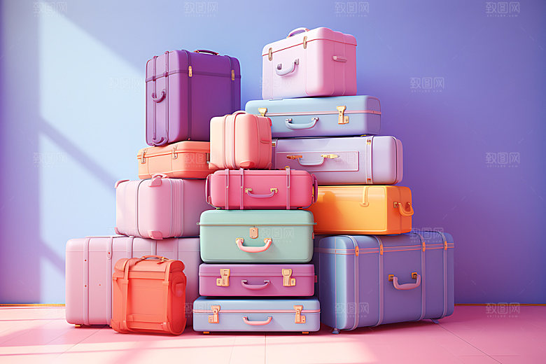 行李箱产品电商效果图