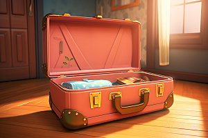行李箱产品模型效果图