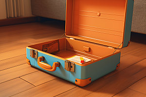 行李箱拖箱模型效果图