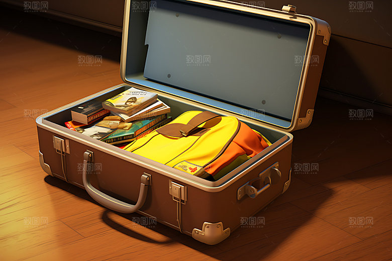 行李箱模型拖箱效果图