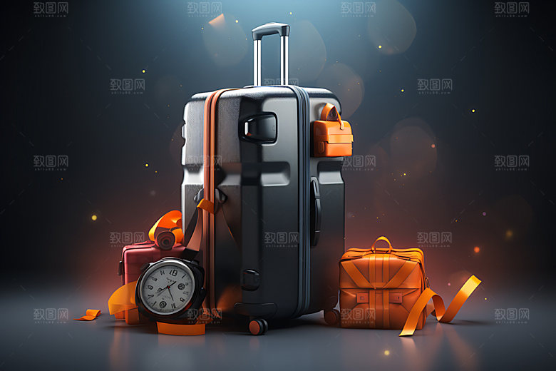 行李箱拖箱商品效果图