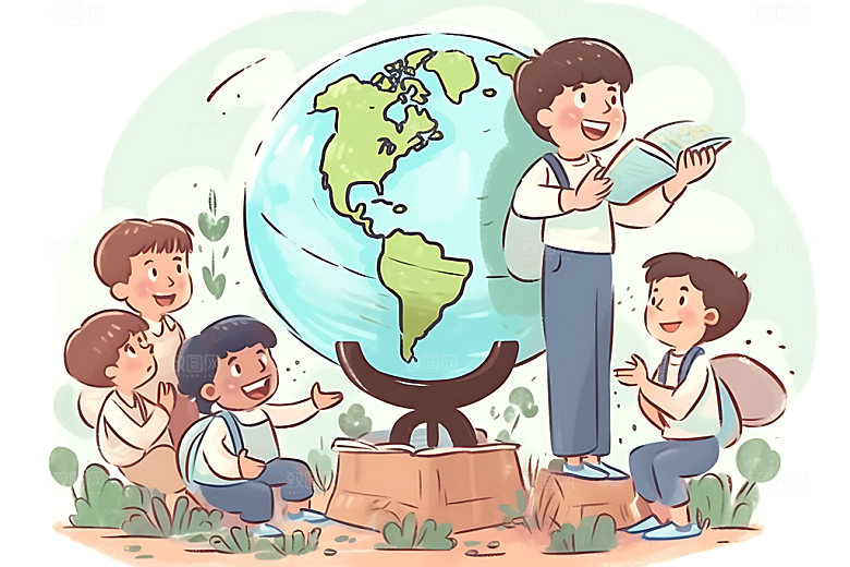 儿童兴趣班课外班夏令营插画