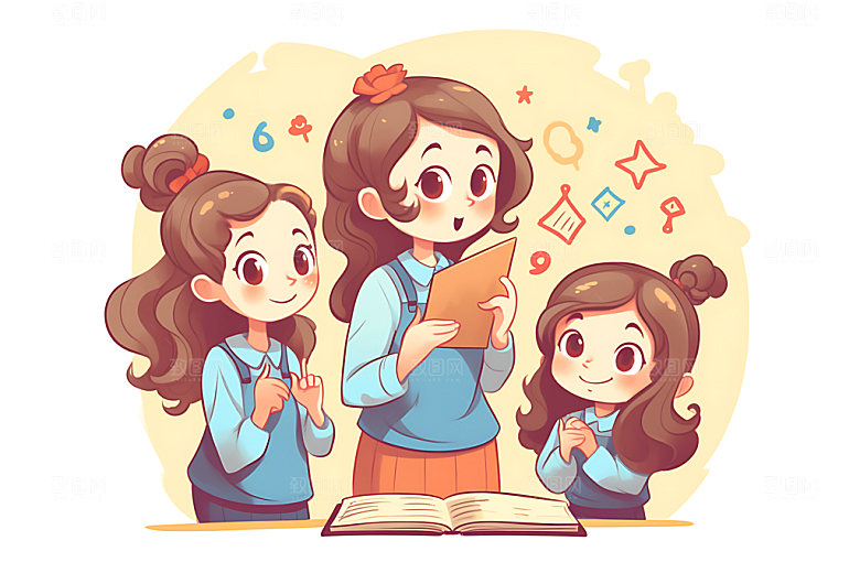 儿童兴趣班培训班课外班插画