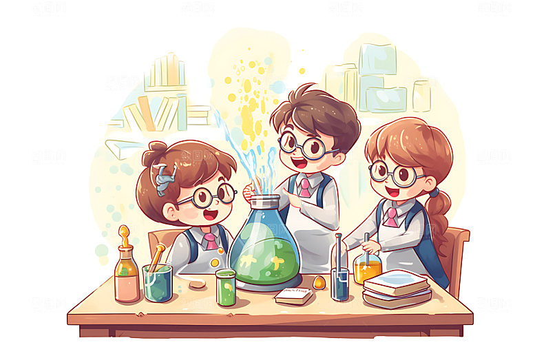 儿童兴趣班学习辅导班插画