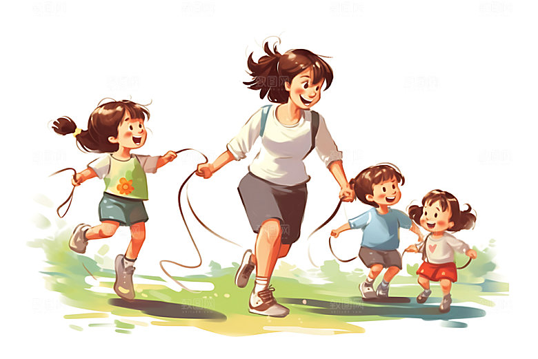 儿童兴趣班学习辅导班插画
