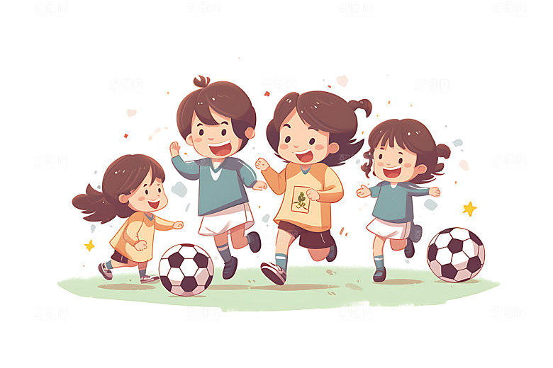 儿童兴趣班学习夏令营插画