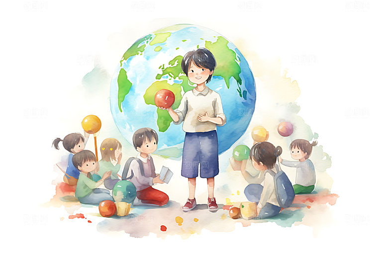 儿童兴趣班夏令营课外班插画