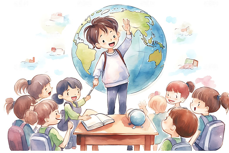 儿童兴趣班夏令营培训班插画