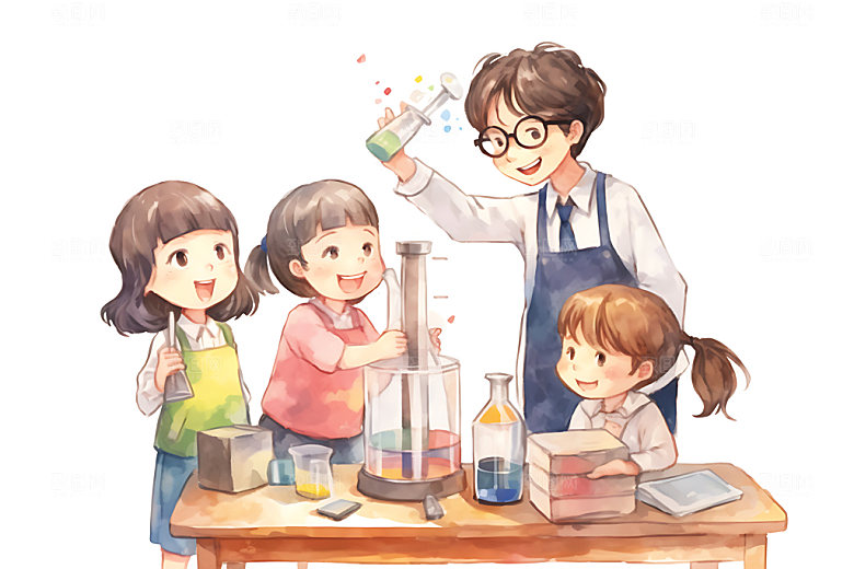 儿童兴趣班艺术培训夏令营插画