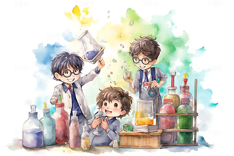 儿童兴趣班课外班学习插画