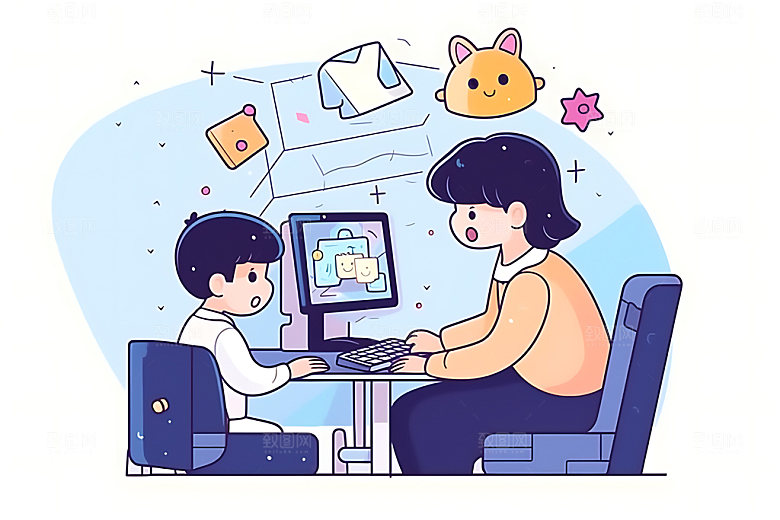 儿童兴趣班手绘课外班插画