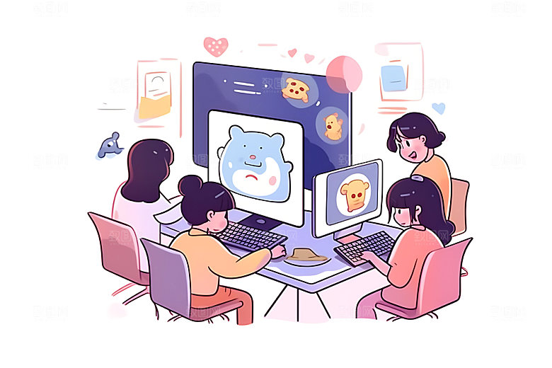 儿童兴趣班手绘艺术培训插画