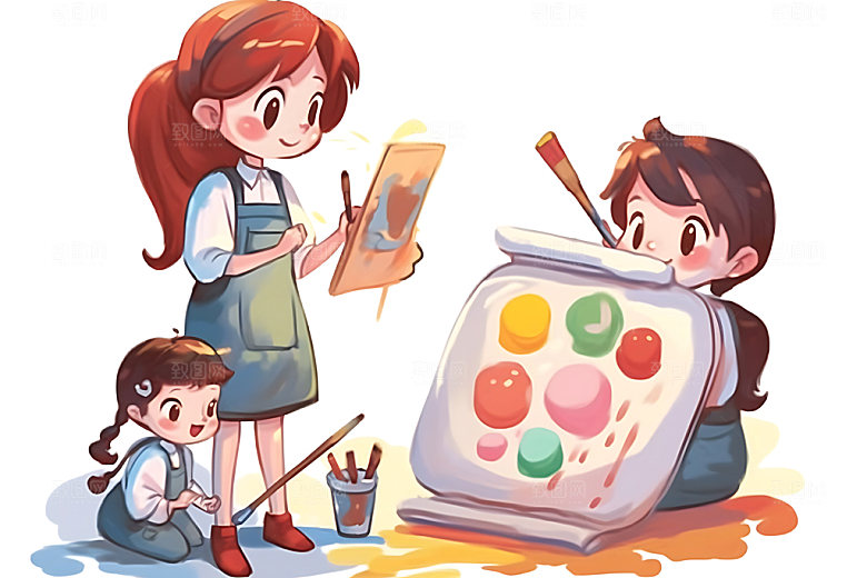 儿童兴趣班培训班夏令营插画