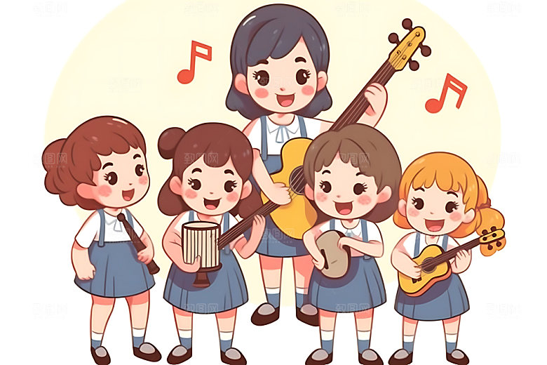儿童兴趣班课外班手绘插画